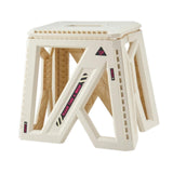 Maxbell Foldable Step Stool Seat Footstool Home Step Stool for Picnic Camping Garden White Large