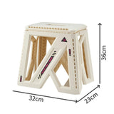 Maxbell Foldable Step Stool Seat Footstool Home Step Stool for Picnic Camping Garden White Large