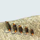 Maxbell 8x Fly Fishing Lures Professional Realistic with Carry Case River with Hooks
