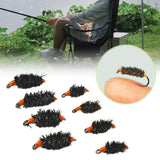Maxbell 8x Fly Fishing Lures Professional Realistic with Carry Case River with Hooks