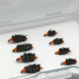 Maxbell 8x Fly Fishing Lures Professional Realistic with Carry Case River with Hooks