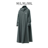 Maxbell Long Raincoat Rainproof Rainwear Rain Cape for Sporting Event Travel Cycling 130cm