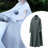 Maxbell Long Raincoat Rainproof Rainwear Rain Cape for Sporting Event Travel Cycling 142cm
