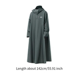 Maxbell Long Raincoat Rainproof Rainwear Rain Cape for Sporting Event Travel Cycling 142cm