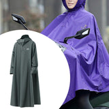 Maxbell Long Raincoat Rainproof Rainwear Rain Cape for Sporting Event Travel Cycling 142cm
