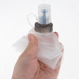 Maxbell 2x Soft Folding Water Bottle Portable Drink Bottle for Running Hiking Sports Clear White