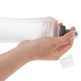 Maxbell 2x Soft Folding Water Bottle Portable Drink Bottle for Running Hiking Sports Clear White