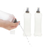 Maxbell 2x Soft Folding Water Bottle Portable Drink Bottle for Running Hiking Sports Clear White