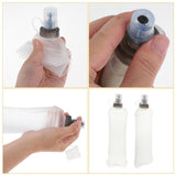 Maxbell 2x Soft Folding Water Bottle Portable Drink Bottle for Running Hiking Sports Clear White