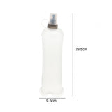 Maxbell 2x Soft Folding Water Bottle Portable Drink Bottle for Running Hiking Sports Clear White