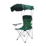 Maxbell Folding Chair with Shade Canopy Portable for Sporting Events Garden Fishing Green