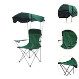 Maxbell Folding Chair with Shade Canopy Portable for Sporting Events Garden Fishing Green