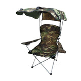 Maxbell Folding Chair with Shade Canopy Portable for Sporting Events Garden Fishing Camouflage