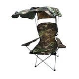 Maxbell Folding Chair with Shade Canopy Portable for Sporting Events Garden Fishing Camouflage