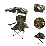 Maxbell Folding Chair with Shade Canopy Portable for Sporting Events Garden Fishing Camouflage