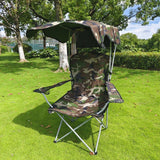 Maxbell Folding Chair with Shade Canopy Portable for Sporting Events Garden Fishing Camouflage