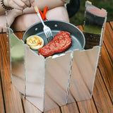 Maxbell Camping Stove Windscreen Folding Wind Screen for Camp Furnace Cooking Cooker