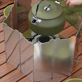 Maxbell Camping Stove Windscreen Folding Wind Screen for Camp Furnace Cooking Cooker