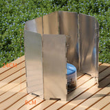 Maxbell Camping Stove Windscreen Folding Wind Screen for Camp Furnace Cooking Cooker
