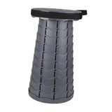 Maxbell Folding Seat Adjustable Portable Telescoping Seat for Indoor Camping Fishing Grey