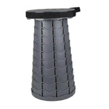 Maxbell Folding Seat Adjustable Portable Telescoping Seat for Indoor Camping Fishing Grey