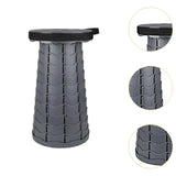 Maxbell Folding Seat Adjustable Portable Telescoping Seat for Indoor Camping Fishing Grey
