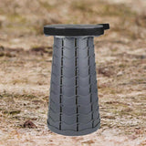 Maxbell Folding Seat Adjustable Portable Telescoping Seat for Indoor Camping Fishing Grey