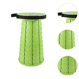 Maxbell Folding Seat Adjustable Portable Telescoping Seat for Indoor Camping Fishing Green