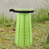 Maxbell Folding Seat Adjustable Portable Telescoping Seat for Indoor Camping Fishing Green