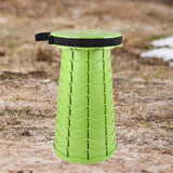 Maxbell Folding Seat Adjustable Portable Telescoping Seat for Indoor Camping Fishing Green