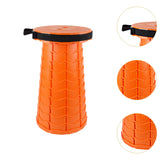 Maxbell Maxbell Folding Seat Adjustable Portable Telescoping Seat for Indoor Camping Fishing Orange