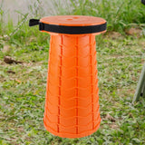 Maxbell Maxbell Folding Seat Adjustable Portable Telescoping Seat for Indoor Camping Fishing Orange
