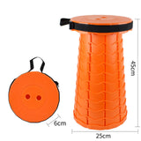 Maxbell Maxbell Folding Seat Adjustable Portable Telescoping Seat for Indoor Camping Fishing Orange