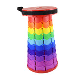 Maxbell Folding Seat Adjustable Portable Telescoping Seat for Indoor Camping Fishing Rainbow