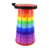 Maxbell Folding Seat Adjustable Portable Telescoping Seat for Indoor Camping Fishing Rainbow
