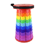 Maxbell Folding Seat Adjustable Portable Telescoping Seat for Indoor Camping Fishing Rainbow