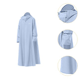 Maxbell Rain Poncho Reusable Long Raincoat for Travel Backpacking Outdoor Activities 130cm
