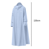 Maxbell Rain Poncho Reusable Long Raincoat for Travel Backpacking Outdoor Activities 130cm