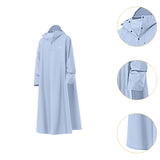 Maxbell Rain Poncho Reusable Long Raincoat for Travel Backpacking Outdoor Activities 134cm
