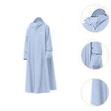 Maxbell Rain Poncho Reusable Long Raincoat for Travel Backpacking Outdoor Activities 138cm