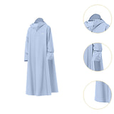 Maxbell Rain Poncho Reusable Long Raincoat for Travel Backpacking Outdoor Activities 142cm