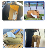 Maxbell Outdoor Camping Tissue Box Wipe Toilet Paper Tissue Bag for Home Car Travel Brown
