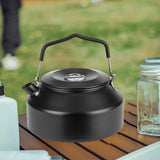 Maxbell Camping Water Kettle 1.35L Cooking Teakettle for Camp Mountaineering Fishing Black