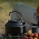 Maxbell Camping Water Kettle 1.35L Cooking Teakettle for Camp Mountaineering Fishing Black
