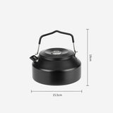Maxbell Camping Water Kettle 1.35L Cooking Teakettle for Camp Mountaineering Fishing Black