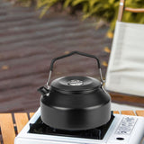 Maxbell Camping Water Kettle 1.35L Cooking Teakettle for Camp Mountaineering Fishing Black