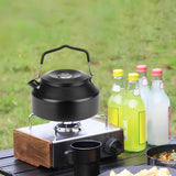 Maxbell Camping Water Kettle 1.35L Cooking Teakettle for Camp Mountaineering Fishing Black