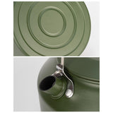 Maxbell Camping Water Kettle 1.35L Cooking Teakettle for Camp Mountaineering Fishing Dark Green