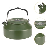 Maxbell Camping Water Kettle 1.35L Cooking Teakettle for Camp Mountaineering Fishing Dark Green