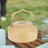 Maxbell Camping Water Kettle 1.35L Cooking Teakettle for Camp Mountaineering Fishing Khaki